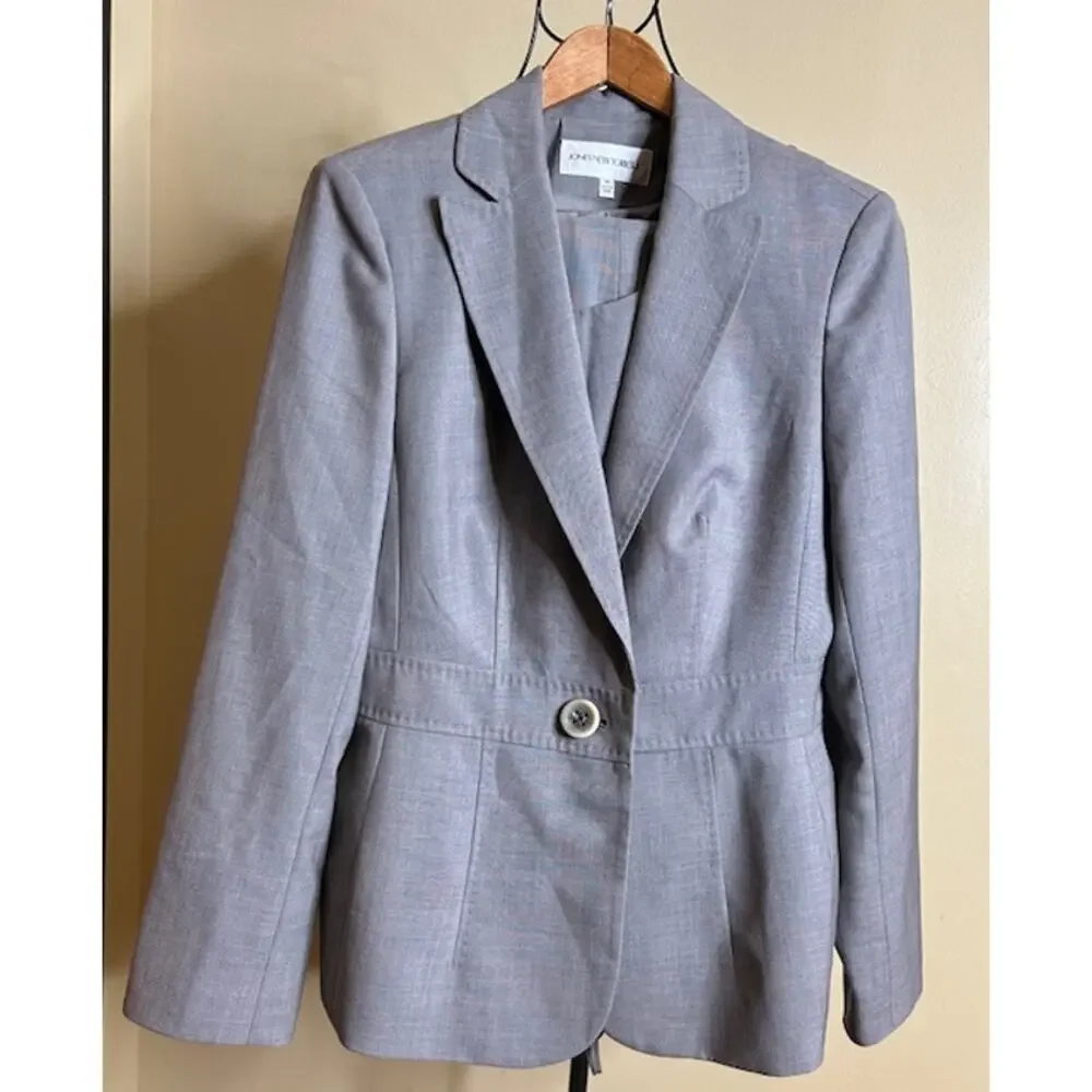 Jones New York 3-Piece Pantsuit Women’s 10 Blazer Top Pants - Picture 3 of 11